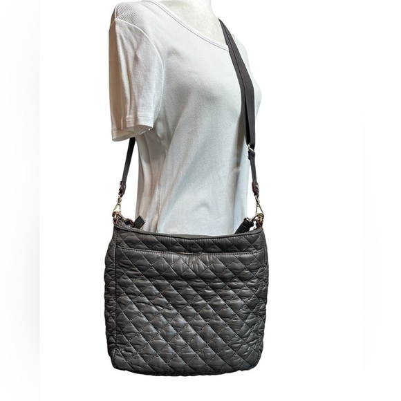 MZ Wallace Crosby Hobo Quilted Black Crossbody Bag Magnet color - Picture 3 of 7